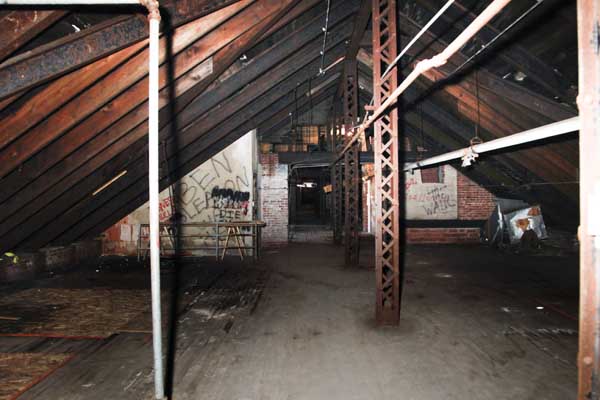 Attics are generaly creeepy places, especialy in an older building.  This attic was used primarily as a storage area for the patient's luggage.  When the owners purchased that building, he found luggage upon luggage, some of it over 100 years old, containing belongings that were stored there and long forgotten.  Unfortunately all those items were placed in a storage facility waiting to be placed on exhibit when the asylum is fixed up and turned into a museum.