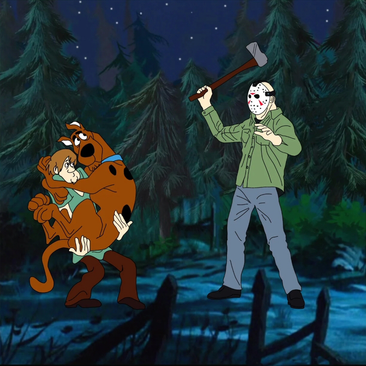 Jason-and-Scooby-The-Art-of-Steve-Jencks-buy-print-@screamprints.com.jpg